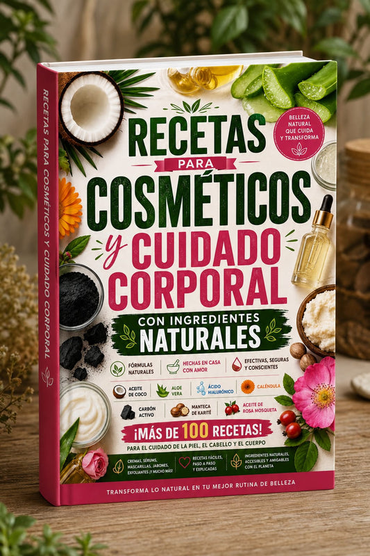 Emprende con Cosmética Natural +100 Recetas Fáciles +5 Bonus GRATIS
